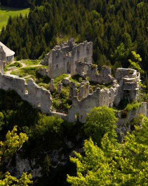 Burgenwald Ehrenberg Luftaufnahme