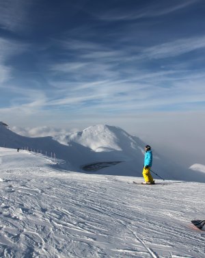Snowboarder am Fellhorn